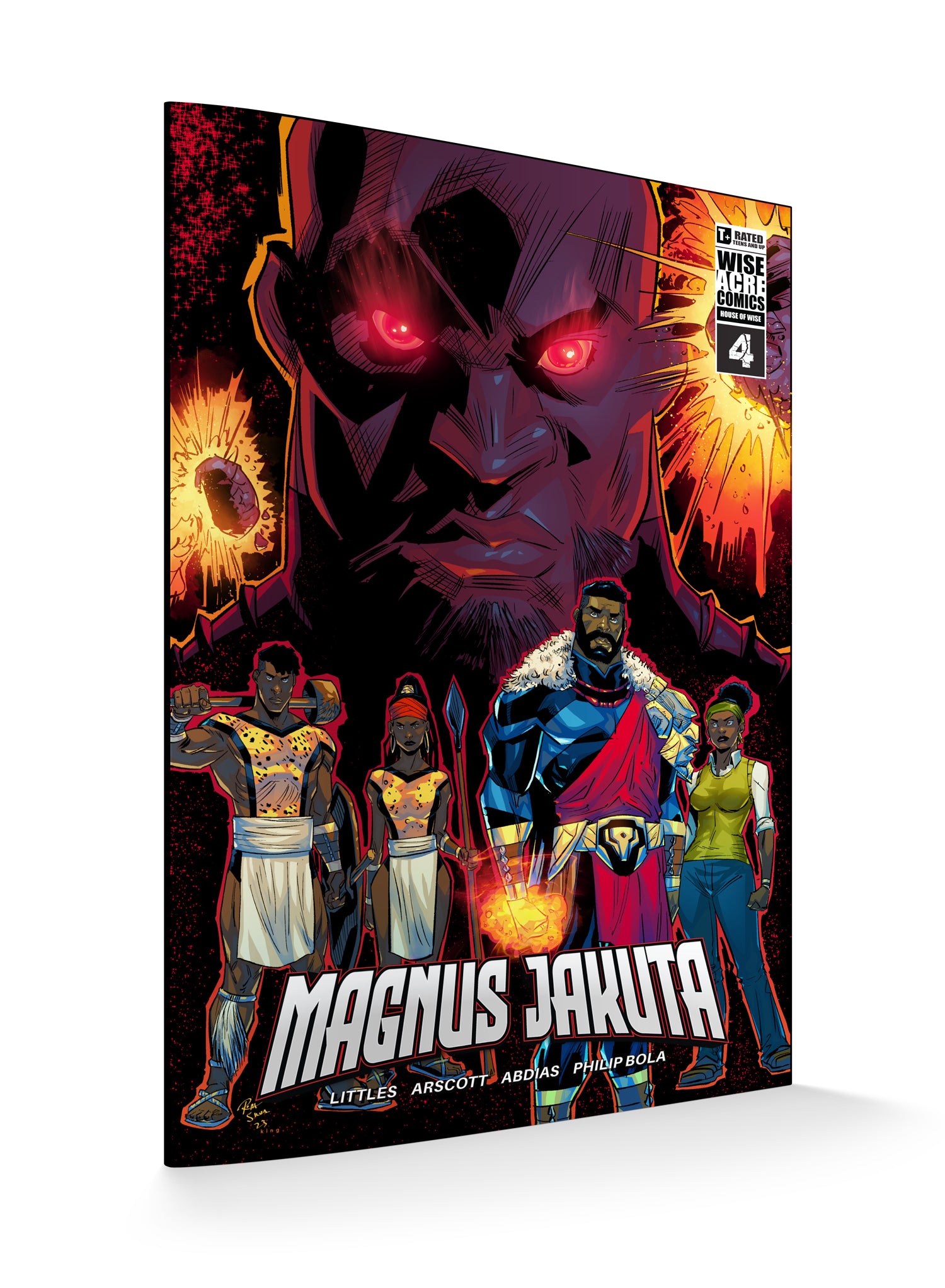 Magnus Jakuta Issue 4 Afro-futurist Black superhero comic book cover